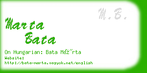 marta bata business card